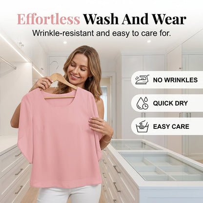 🌸 50% OFF NOW! 🌸Women’s Summer Batwing Sleeve Top Casual Split Loose Blouse