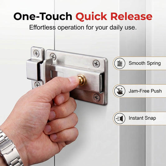 📢📢50% OFF !! ⏰Auto-Rebound Security Door Latch