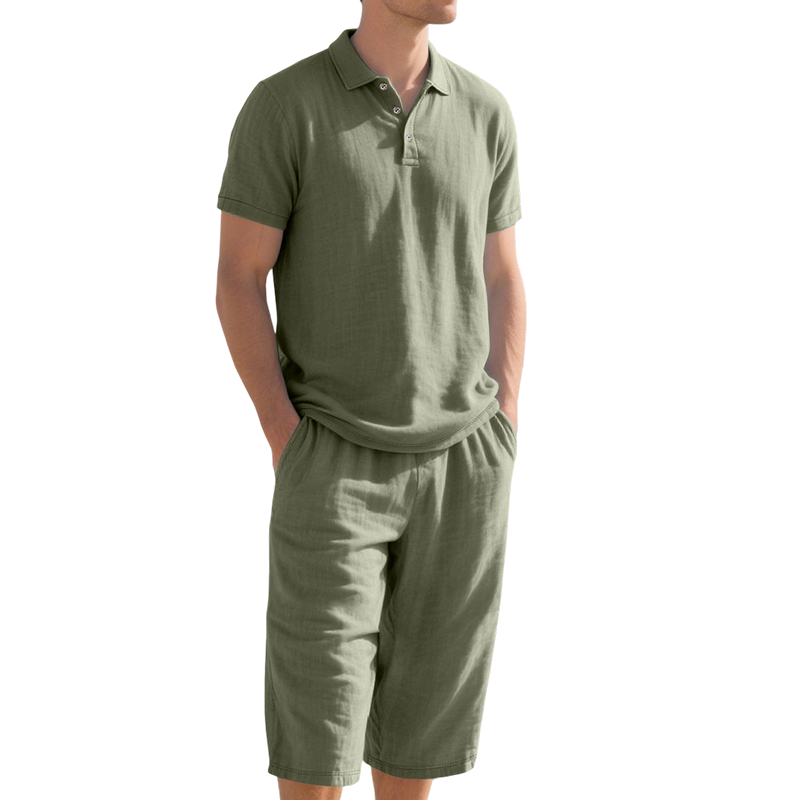 💥 50% OFF 👚Men's Linen Shirt and Casual Pants Set