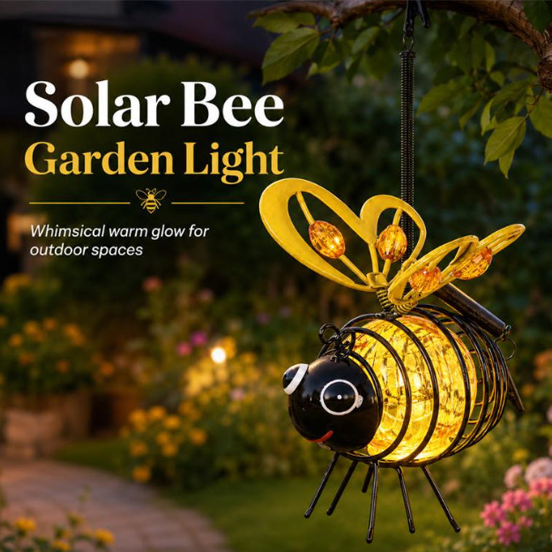 🌙🍃50% OFF! Hanging Solar Bee Light – Warm Amber Glow, Flicker-Free, Perfect for Garden Parties, Camping, or Kids’ Rooms – Spread Joy Day and Night 🌞🌜