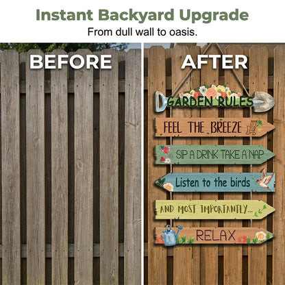 ⏳ 50% off⏰Rustic Wooden Garden Hanging Sign Wall Decor Plaque🏡🪧