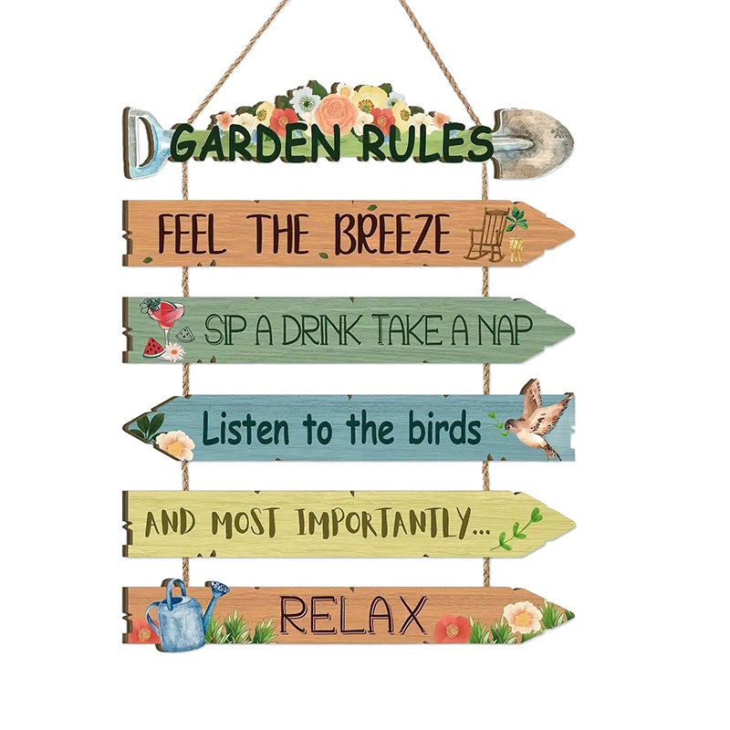 ⏳ 50% off⏰Rustic Wooden Garden Hanging Sign Wall Decor Plaque🏡🪧