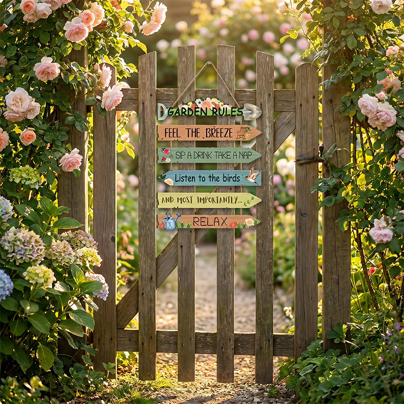 ⏳ 50% off⏰Rustic Wooden Garden Hanging Sign Wall Decor Plaque🏡🪧