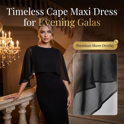 🌸 50% OFF NOW! 🌸Elegant Cape Mermaid Maxi Dress