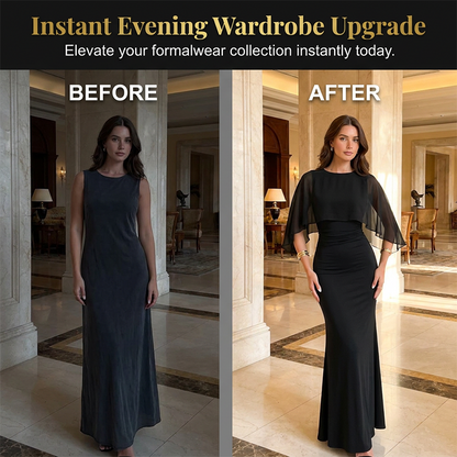 🌸 50% OFF NOW! 🌸Elegant Cape Mermaid Maxi Dress