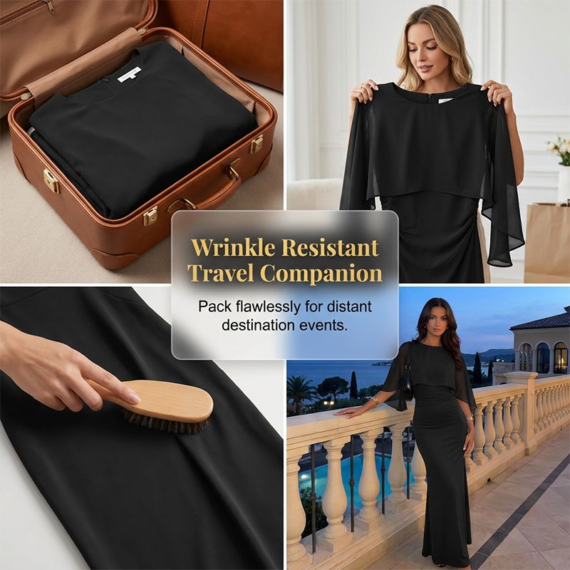 🌸 50% OFF NOW! 🌸Elegant Cape Mermaid Maxi Dress