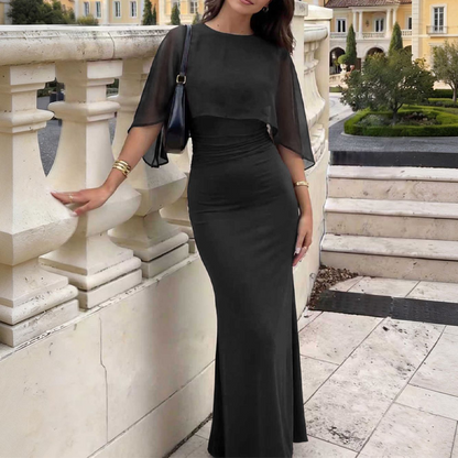 🌸 50% OFF NOW! 🌸Elegant Cape Mermaid Maxi Dress