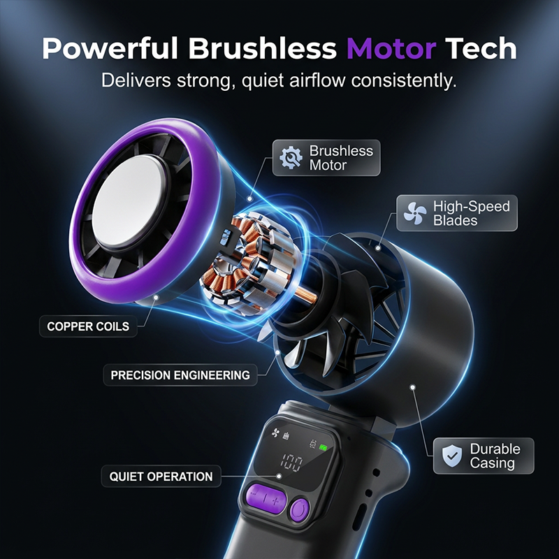 💡🌀 50% OFF!💨199-Speed Digital Display HandheldCooling Fan