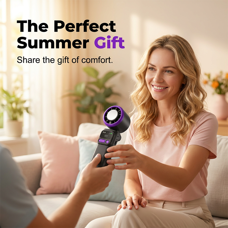 💡🌀 50% OFF!💨199-Speed Digital Display HandheldCooling Fan