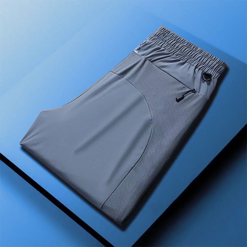 🔥Summer Hot Sale 50% OFF：Only ￡14.99‼️❄️Men’s Stretch Ice Silk Shorts🧊Cool Ice Silk Fabric☁️🤸4-Way Stretch Elastic Fit💦Sweat-Wicking No Sticky Skin🎗️Elastic Drawstring Waist For Daily & Loungewear