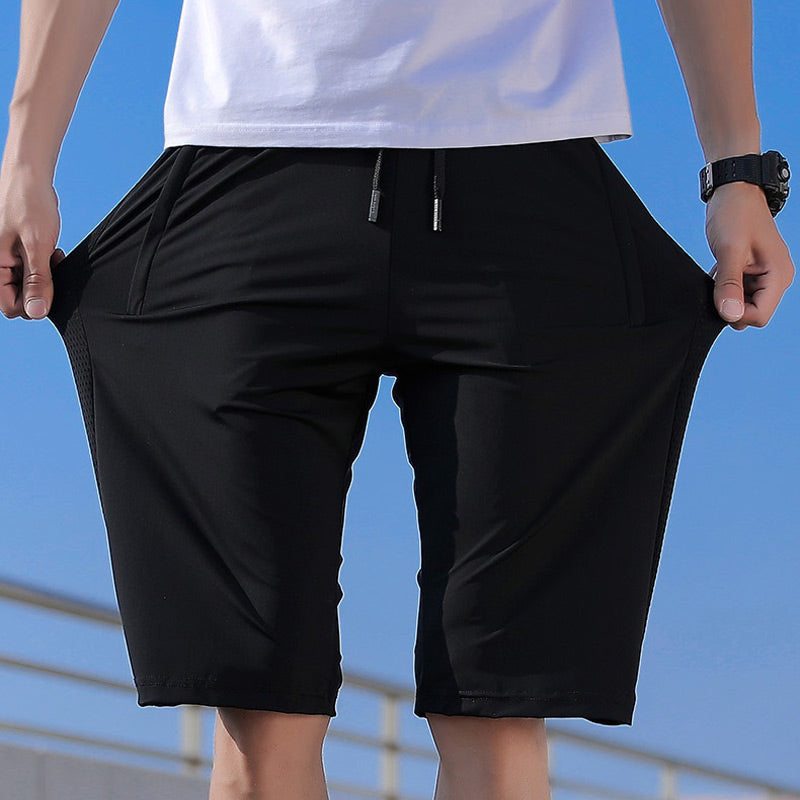 🔥Summer Hot Sale 50% OFF：Only ￡14.99‼️❄️Men’s Stretch Ice Silk Shorts🧊Cool Ice Silk Fabric☁️🤸4-Way Stretch Elastic Fit💦Sweat-Wicking No Sticky Skin🎗️Elastic Drawstring Waist For Daily & Loungewear