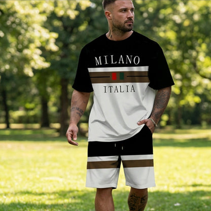 👕 50% OFF NOW! 🎨 Men's Printed T-Shirt & Shorts Set – Soft & breathable – Perfect for summer, beach or casual days – easy matching style 🌊✨