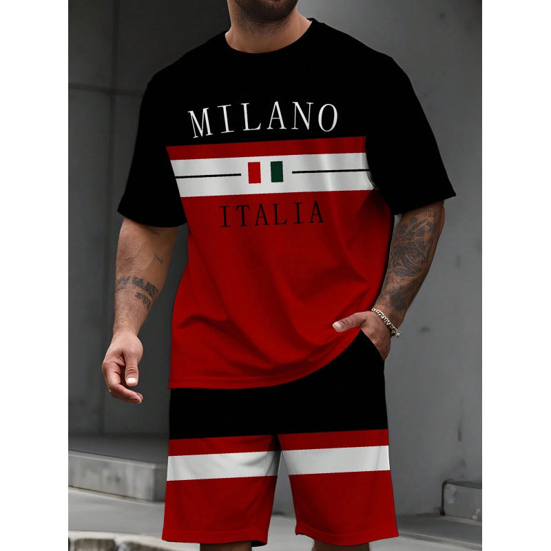👕 50% OFF NOW! 🎨 Men's Printed T-Shirt & Shorts Set – Soft & breathable – Perfect for summer, beach or casual days – easy matching style 🌊✨