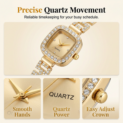 ⏳ 50% off⏰Women Drawstring Bracelet Watch Square Quartz⌚🌸
