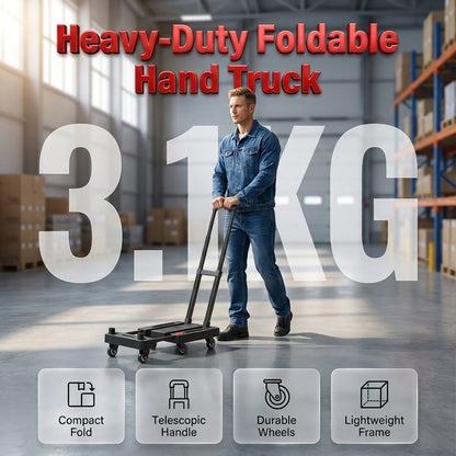 🔥50% OFF🛒 Heavy-Duty Folding Cart | Lightweight at 3.1 kg with High Load Capacity · A Must-Have for Shopping and Moving