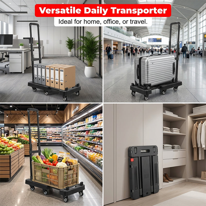 🔥50% OFF🛒 Heavy-Duty Folding Cart | Lightweight at 3.1 kg with High Load Capacity · A Must-Have for Shopping and Moving
