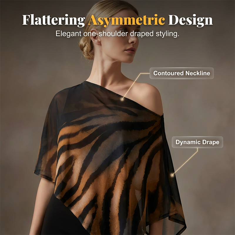 💃 LIMITED-TIME 50% OFF! 🌴 Asymmetric Shawl Top & High Waist Skirt Set