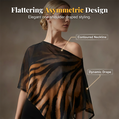 💃 LIMITED-TIME 50% OFF! 🌴 Asymmetric Shawl Top & High Waist Skirt Set