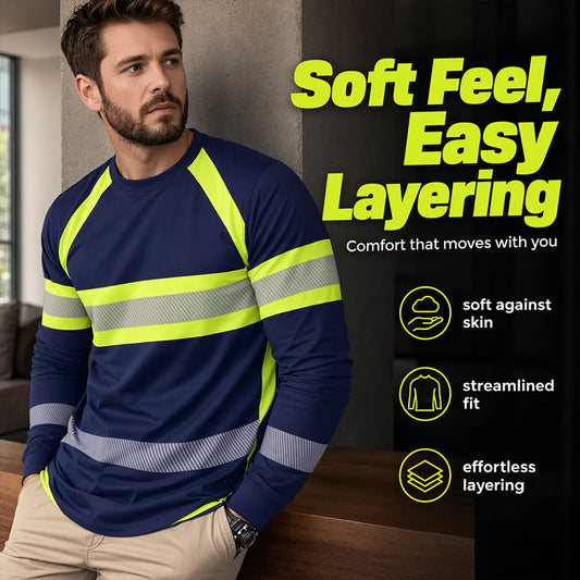 🎁2026 New Arrivals 50% OFF💥Crewneck Color Block Long Sleeve T-Shirt – High-contrast & breathable – Athletic fit, perfect for training or casual streetwear 🔥🌿