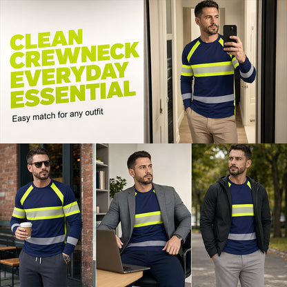 🎁2026 New Arrivals 50% OFF💥Crewneck Color Block Long Sleeve T-Shirt – High-contrast & breathable – Athletic fit, perfect for training or casual streetwear 🔥🌿