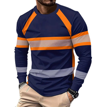 🎁2026 New Arrivals 50% OFF💥Crewneck Color Block Long Sleeve T-Shirt – High-contrast & breathable – Athletic fit, perfect for training or casual streetwear 🔥🌿