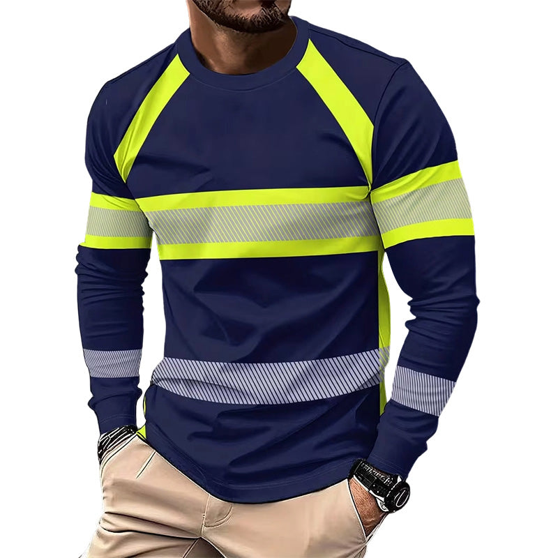 🎁2026 New Arrivals 50% OFF💥Crewneck Color Block Long Sleeve T-Shirt – High-contrast & breathable – Athletic fit, perfect for training or casual streetwear 🔥🌿