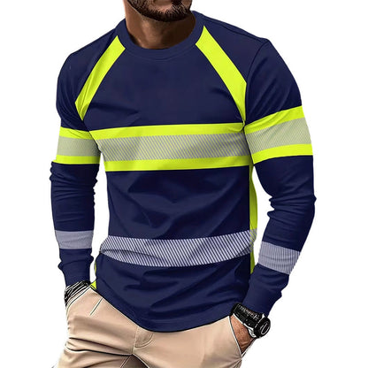 🎁2026 New Arrivals 50% OFF💥Crewneck Color Block Long Sleeve T-Shirt – High-contrast & breathable – Athletic fit, perfect for training or casual streetwear 🔥🌿