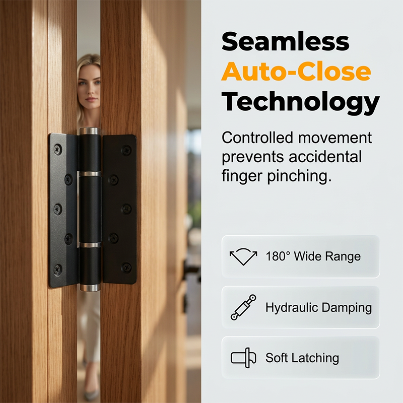 📢📢50% OFF !! ⏰Auto-Closing Hydraulic Invisible Door Hinge