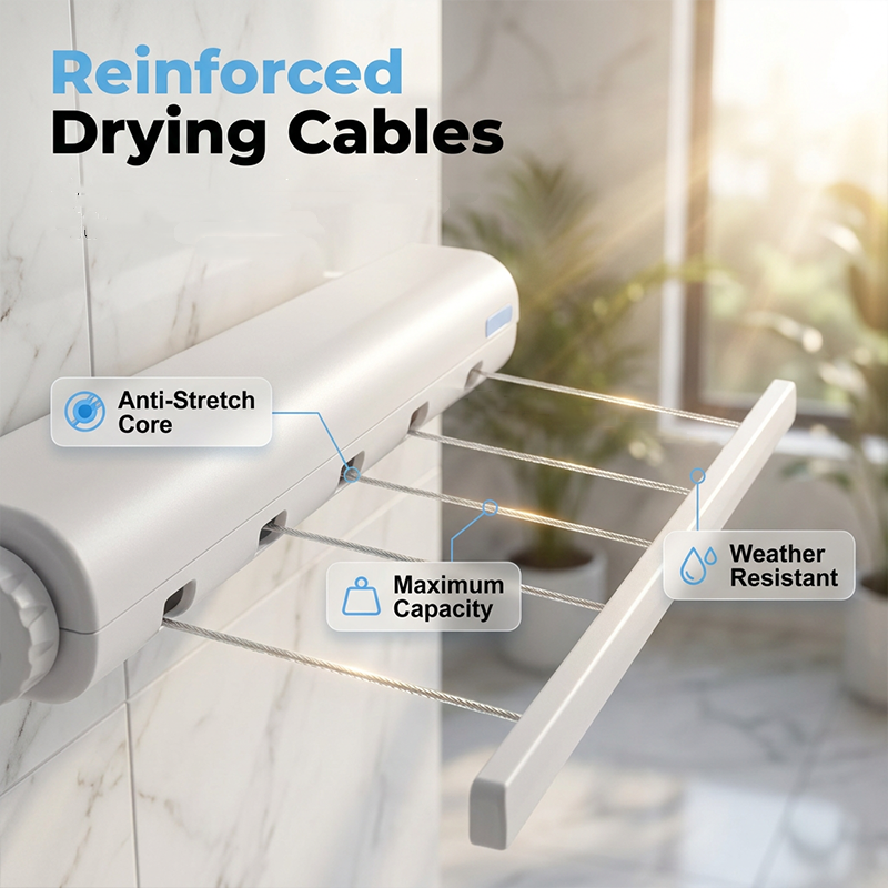 🧺✨ Retractable Multi-Line Clothesline Dryer – Pull Out When Needed, Hide When Not! | Indoor/Outdoor | ⏰ 50% OFF Today ⏰