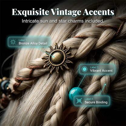 💇‍♀️ 50% OFF! ✨ Maillard Style Pre-Braided Hair Extensions – Bohemian Braids, Metallic Accents, Festival Ready 🌸