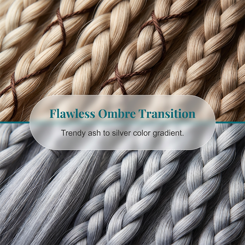 💇‍♀️ 50% OFF! ✨ Maillard Style Pre-Braided Hair Extensions – Bohemian Braids, Metallic Accents, Festival Ready 🌸