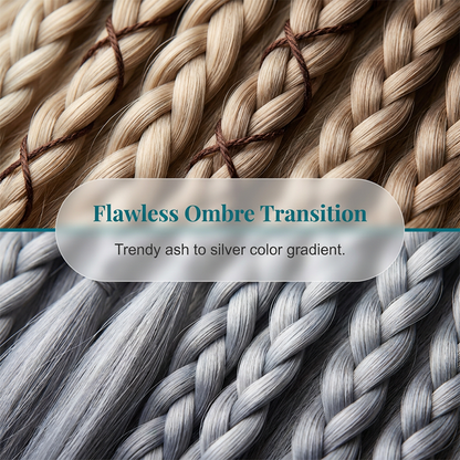 💇‍♀️ 50% OFF! ✨ Maillard Style Pre-Braided Hair Extensions – Bohemian Braids, Metallic Accents, Festival Ready 🌸