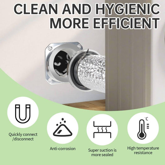 🧲🔧 Magnetic Dryer Vent Coupling Connector Kit – Snaps Together Instantly! | No Clamps, No Tools Needed | ⏰ 50% OFF – Limited Time ⏰