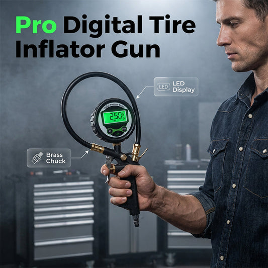 ⏳Limited-time 50% off⏰Digital Tire Inflator with Pressure Gauge LED Backlit Air Chuck🚗🛞