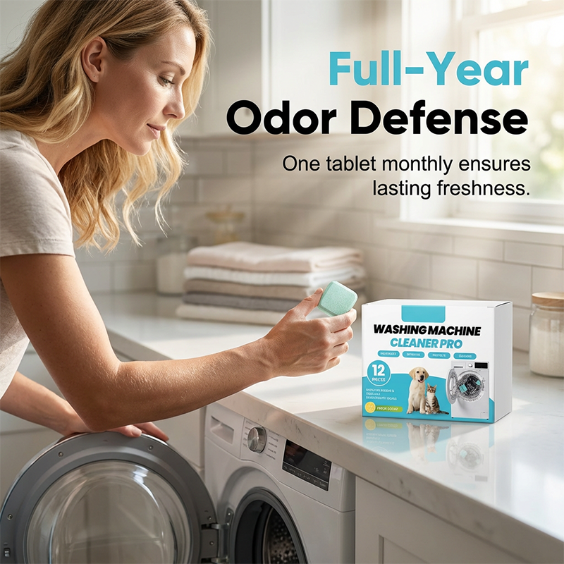 🧺✨ Washing Machine Cleaner Tablets (12-Pack) – Deep Clean, Remove Odor & Grime! | Works in All Machines | ⏰ 50% OFF – Today Only ⏰