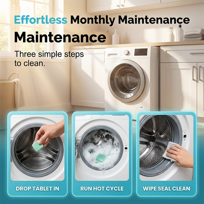 🧺✨ Washing Machine Cleaner Tablets (12-Pack) – Deep Clean, Remove Odor & Grime! | Works in All Machines | ⏰ 50% OFF – Today Only ⏰