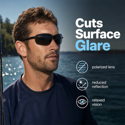 🕶️🐟 Ultra-Light Polarized Fishing Sunglasses – See Through Water Like Never Before! | Reduces Glare & Eye Strain | ⏰ 50% OFF – Grab a Pair ⏰