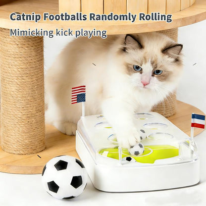 |⏰ 50% OFF – Meow-ster Deal! ⏰🐱⚽ Interactive Cat Football Field Chasing Toy – Let Your Cat Score the Winning Goal! | Auto-Moving Ball + Realistic Field 🏟️