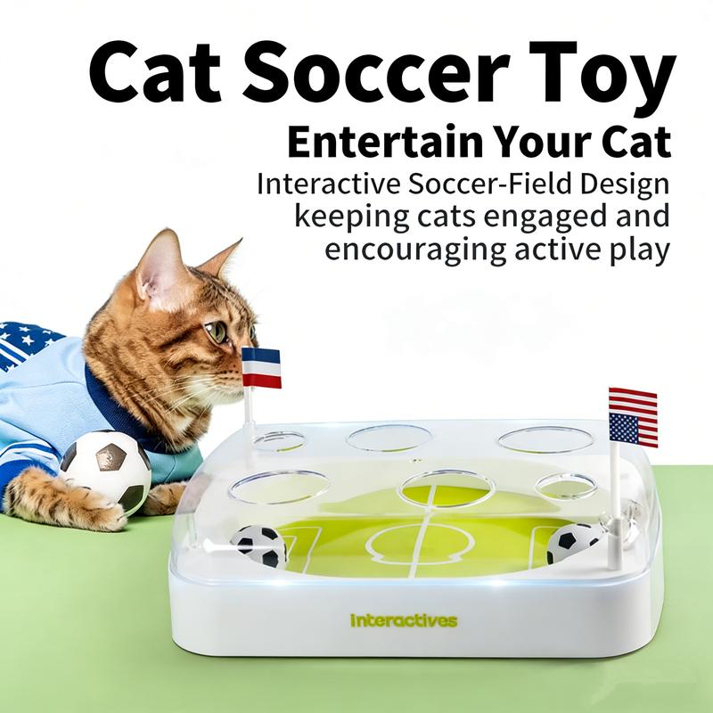 |⏰ 50% OFF – Meow-ster Deal! ⏰🐱⚽ Interactive Cat Football Field Chasing Toy – Let Your Cat Score the Winning Goal! | Auto-Moving Ball + Realistic Field 🏟️