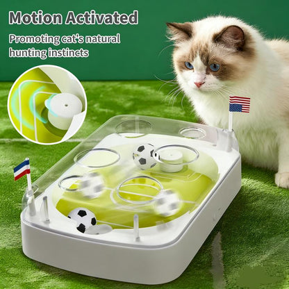 |⏰ 50% OFF – Meow-ster Deal! ⏰🐱⚽ Interactive Cat Football Field Chasing Toy – Let Your Cat Score the Winning Goal! | Auto-Moving Ball + Realistic Field 🏟️