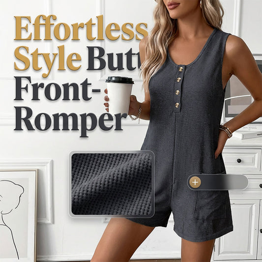 👗 50% OFF – Limited Time ✨ Women's Sleeveless Button-Front Romper – Chic, Breezy & Effortless Style! | Flattering Fit, Perfect for Summer 🌴☀️