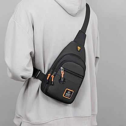 🎒 50% OFF! ✨ Waterproof Multi-pocket Crossbody Sling Bag – Organized Storage, Adjustable Strap, Headphone Jack 🌧️