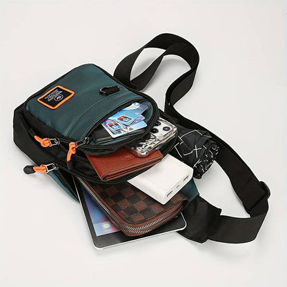 🎒 50% OFF! ✨ Waterproof Multi-pocket Crossbody Sling Bag – Organized Storage, Adjustable Strap, Headphone Jack 🌧️