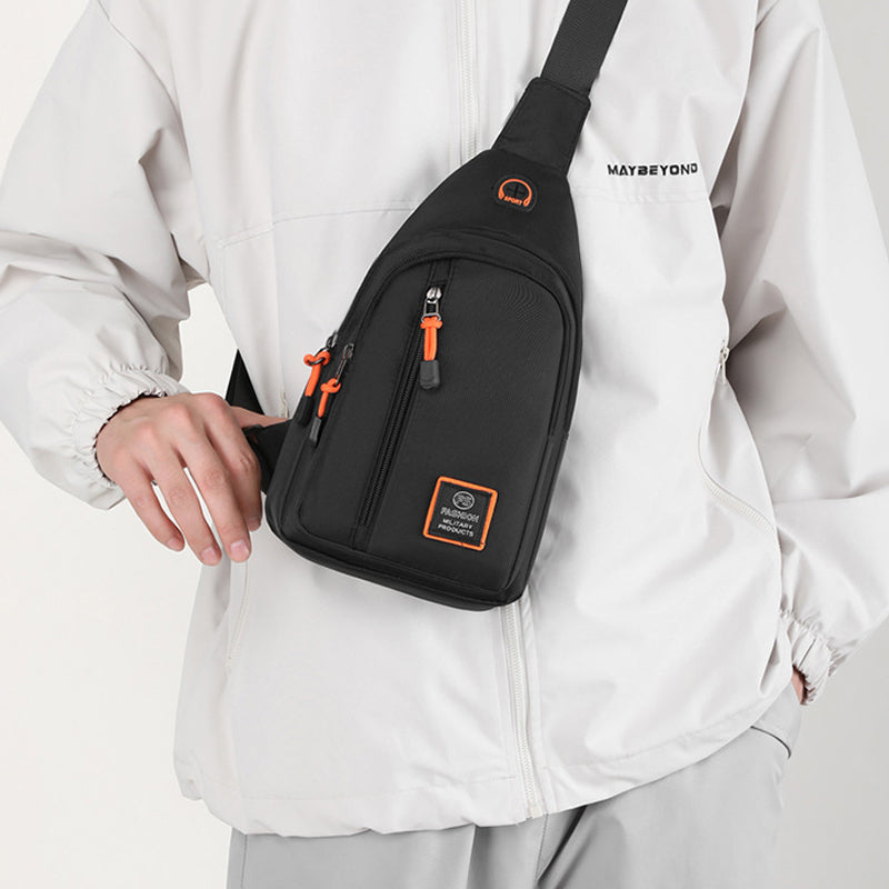 🎒 50% OFF! ✨ Waterproof Multi-pocket Crossbody Sling Bag – Organized Storage, Adjustable Strap, Headphone Jack 🌧️