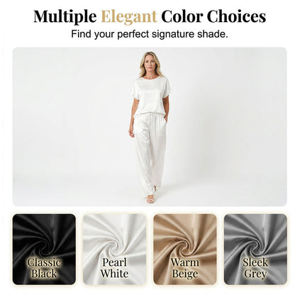 🔥50% OFF | Women's Elegant Top & Wide-Leg Pant Set – Breathable Cool Fabric, Wear At Home & Out!