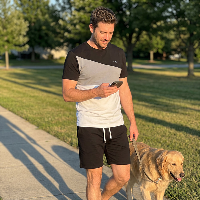 👕🩳 Men Color-Block T-Shirt and Shorts Set – 50% OFF! Bold color-block design, relaxed fit, breathable fabric – your go-to summer set. 🔥☀️