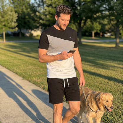 👕🩳 Men Color-Block T-Shirt and Shorts Set – 50% OFF! Bold color-block design, relaxed fit, breathable fabric – your go-to summer set. 🔥☀️