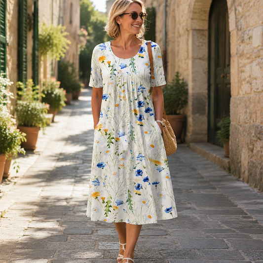 🌺 50% OFF✨ Women's Casual Floral Print Dress – Effortless Boho Style for Sunny Days! | Lightweight & Breathable, Perfect for Any Occasion ☀️🌿