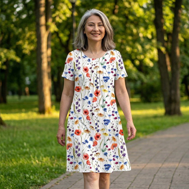 🌺 50% OFF✨ Women's Casual Floral Print Dress – Effortless Boho Style for Sunny Days! | Lightweight & Breathable, Perfect for Any Occasion ☀️🌿