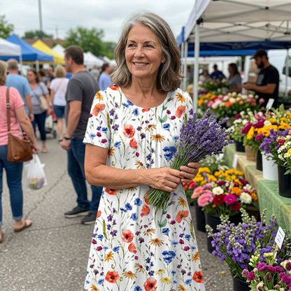 🌺 50% OFF✨ Women's Casual Floral Print Dress – Effortless Boho Style for Sunny Days! | Lightweight & Breathable, Perfect for Any Occasion ☀️🌿